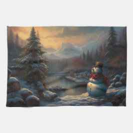 Paño De Cocina Una bienvenida helada | Navidades de Jolly Snowman