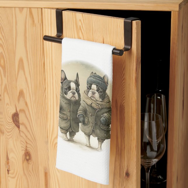 Paño De Cocina Una caminata de invierno 02 (Pliegue de tercios)