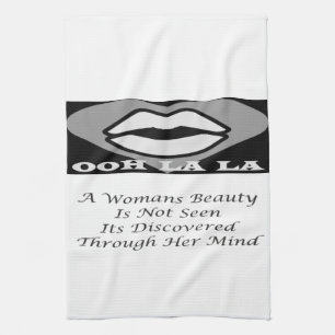 Paño De Cocina Una característica de poema de un mensaje de belle