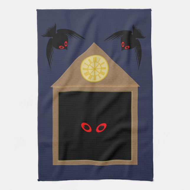 Paño De Cocina Una crueldad de cuervos de Halloween (Vertical)