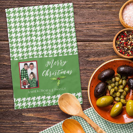 Paño De Cocina Una estrella de hundstada verde y blanca de vacaci