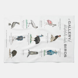 Paño De Cocina Una galería de adorables pájaros traseros