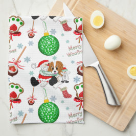 Paño De Cocina Una Navidad muy alegre del Cavalier King Charles