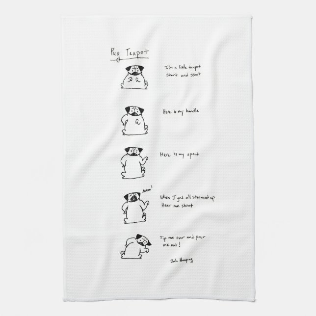 Paño De Cocina Una pequeña tetera del barro amasado (Vertical)
