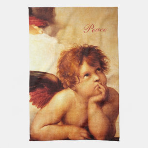 Paño De Cocina Una querube, detalle del Sistine Madonna - Raphael