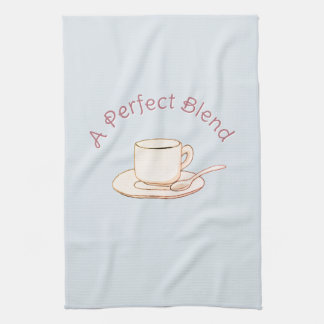 Paño De Cocina Una taza de café con crema elegante mezcla perfect