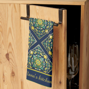 Paño De Cocina 💛 💚 💙 Una Única Obra Maestra Azulejo