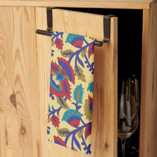 Paño De Cocina Una vibrante obra de arte textil con un rojo atrev
