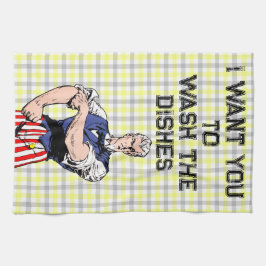 Paño De Cocina Uncle Sam Wants Your Dishes Towel