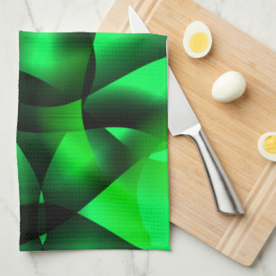 Paño De Cocina ¿Undulación verde limón y negra, con sombra?