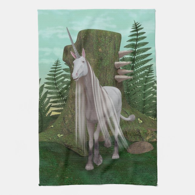 Paño De Cocina Unicornio Blanco (Vertical)