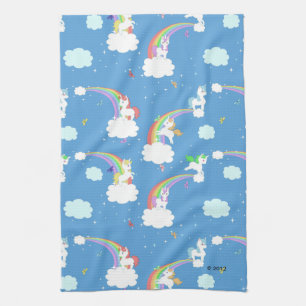 Paño De Cocina Unicornios lindos y arco iris