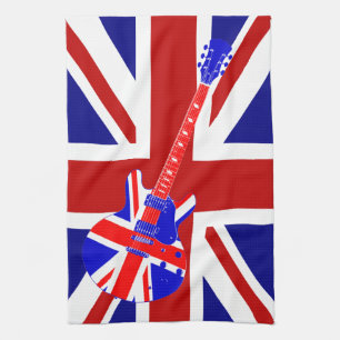 Paño De Cocina Union Jack British Guitar Art 2