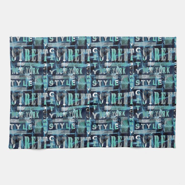 Paño De Cocina Urbano, estilo. (Horizontal)