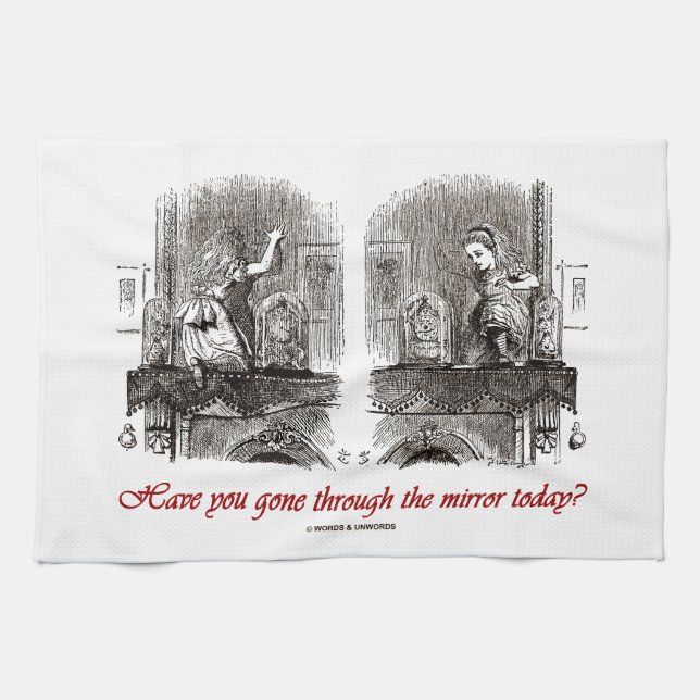 Paño De Cocina ¿Usted ha pasado a través del espejo hoy? (Alicia) (Horizontal)