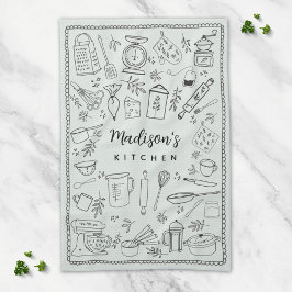 Paño De Cocina Utensilios de cocina personalizados a mano