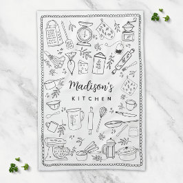 Paño De Cocina Utensilios de cocina personalizados a mano