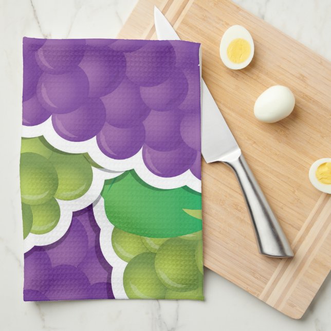 Paño De Cocina Uvas mixtas fundidas (Doblado Cuarto)
