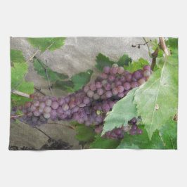 Paño De Cocina Uvas púrpuras en la vid
