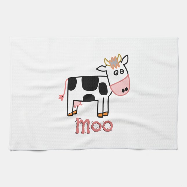 PAÑO DE COCINA VACA DEL MOO DE LA DIVERSIÓN (Horizontal)