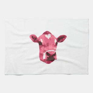 Paño De Cocina Vaca rosada