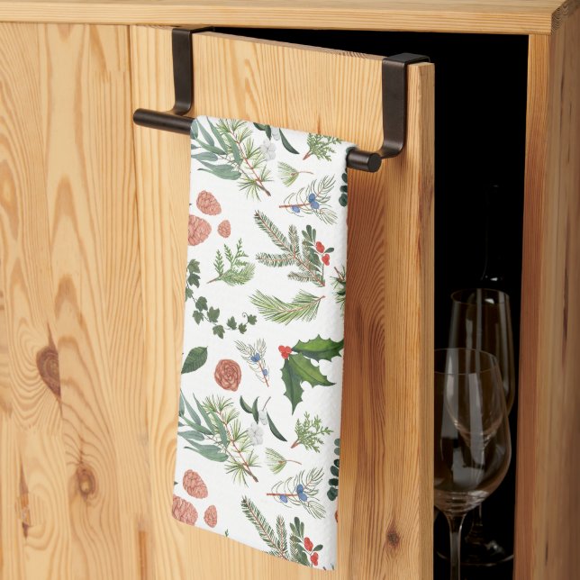 Paño De Cocina Vacaciones clásicas de invierno de Woodland Waterc (Pliegue de tercios)
