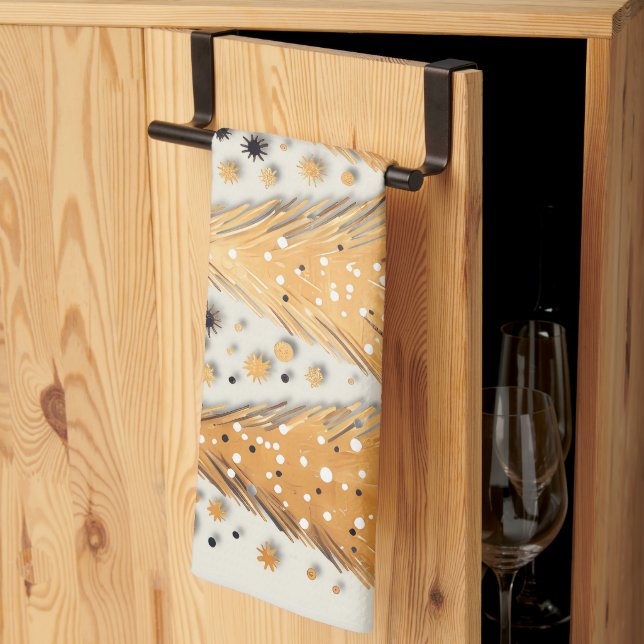 Paño De Cocina Vacaciones de los Árboles de Navidad brillantes co (Pliegue de tercios)