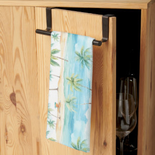 Paño De Cocina Vacaciones de Verano Playa Palmeras -