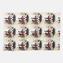 Paño De Cocina Vacaciones que dejen que nieve Adorable Snowman