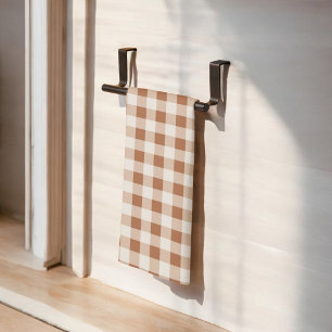 Paño De Cocina Vacaciones retro de búfalo negro y gris