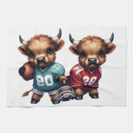 Paño De Cocina Vacas de la región montañosa y fútbol