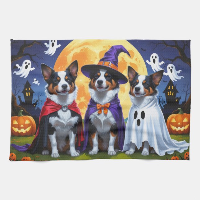 Paño De Cocina Vacuna australiana de perros de ganado calabaza Ha (Horizontal)