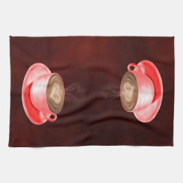 Paño De Cocina Valentine Cappuccino Art Heart