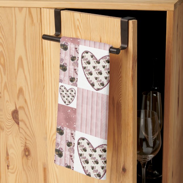 Paño De Cocina Valentine Quilt Kitchen Towels (Pliegue de tercios)