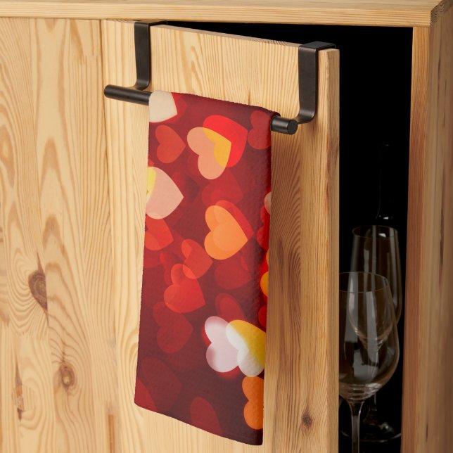 Paño De Cocina Valentine Romantic Heart Pattern  (Pliegue de tercios)