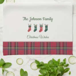 Paño De Cocina Valores personalizados con Navidades de monogramas