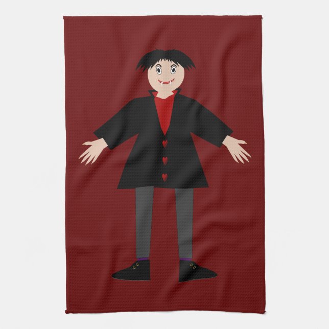 Paño De Cocina Vampiro de Cute Halloween (Vertical)