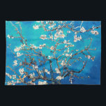 Paño De Cocina Van Gogh Almond Blossoms Turquesa brillante<br><div class="desc">Vincent Van Gogh Almond Blossoms Artist: Vincent Van Gogh Título: Flores de almendras Alteradas por 2Sweet4wordsDiseños / PureVintagePapel envoltorio Love,  envoltura de regalo,  papel de regalo,  papel tisular,  elegante,  impresionismo,  Vincent Van Gogh,  Flores de almendras,  flores,  floral, </div>