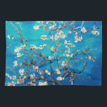 Paño De Cocina Van Gogh Almond Blossoms Turquesa brillante<br><div class="desc">Vincent Van Gogh Almond Blossoms Artist: Vincent Van Gogh Título: Flores de almendras Alteradas por 2Sweet4wordsDiseños / PureVintagePapel envoltorio Love,  envoltura de regalo,  papel de regalo,  papel tisular,  elegante,  impresionismo,  Vincent Van Gogh,  Flores de almendras,  flores,  floral, </div>