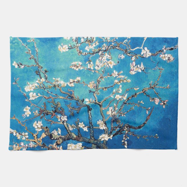 Paño De Cocina Van Gogh Almond Blossoms Turquesa brillante (Horizontal)