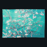 Paño De Cocina Van Gogh Almond Flores Turquoise<br><div class="desc">Vincent Van Gogh Almond Blossoms Artist: Vincent Van Gogh Título: Flores de almendras Alteradas por 2Sweet4wordsDiseños / PureVintagePapel envoltorio Love,  envoltura de regalo,  papel de regalo,  papel tisular,  elegante,  impresionismo,  Vincent Van Gogh,  Flores de almendras,  flores,  floral, </div>