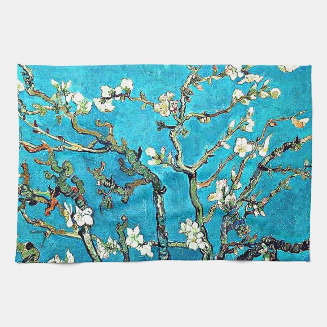 Paño De Cocina Van Gogh - Hermosas ramas de almendros (Horizontal)