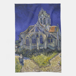 Paño De Cocina Van Gogh La Iglesia en Auvers Cielo Azul Arte