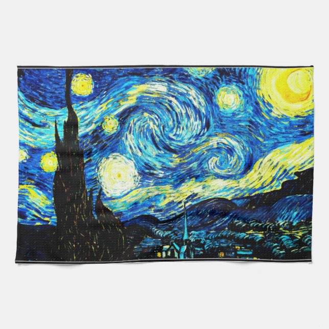 Paño De Cocina Van Gogh - Noche Starry (Horizontal)
