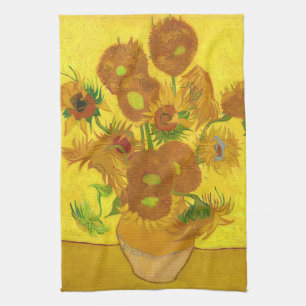 Paño De Cocina Van Gogh Quince Girasoles En Un Bella Artes De Vas