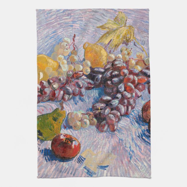 Paño De Cocina Van Gogh - uvas, leones, peras y manzanas, gitanas (Vertical)