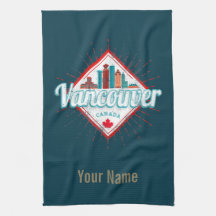 Vancouver Skyline British Columbia Retro Canadá