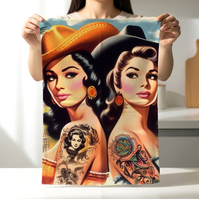 Paño De Cocina Vaqueras Tatuadas Vintage (Subido por el creador)