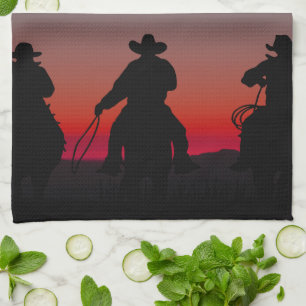 Paño De Cocina vaquero al atardecer