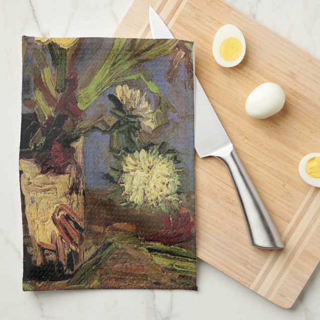 Paño De Cocina Vase con Gladioli por Vincent van Gogh (Doblado Cuarto)